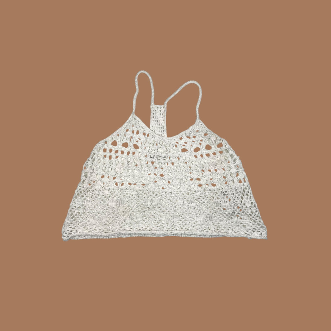 Cami en coton, poly et acrylique crocheté pour femmes M