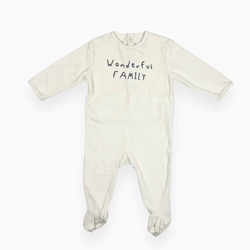 Pyjama crème en velours 'Wonderful Family' 18M