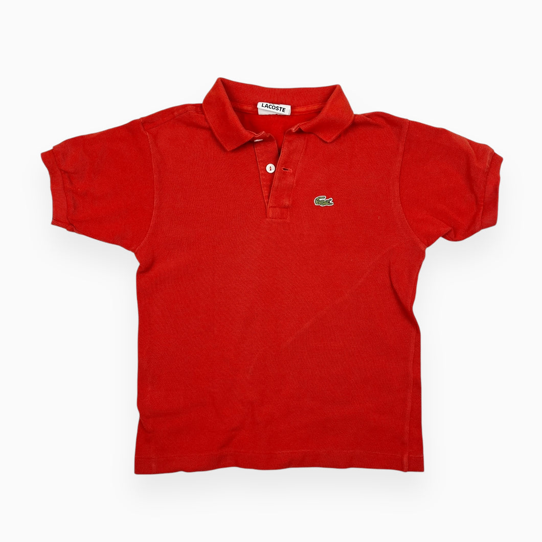 T-shirt polo en coton piqué rouge vif 8Y (fait court)