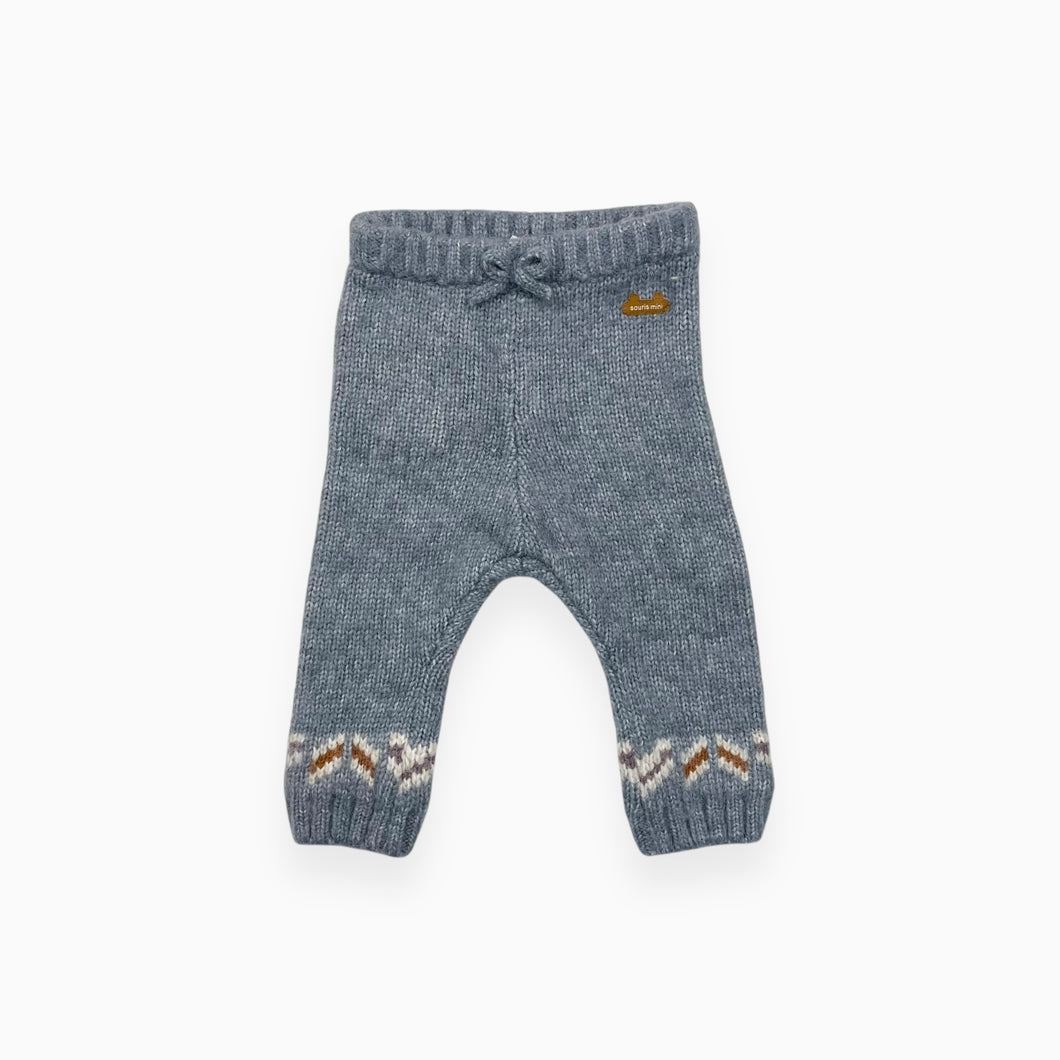 Pantalon en tricot d'acrylique, poly, polyamide, laine et viscose 9-12M