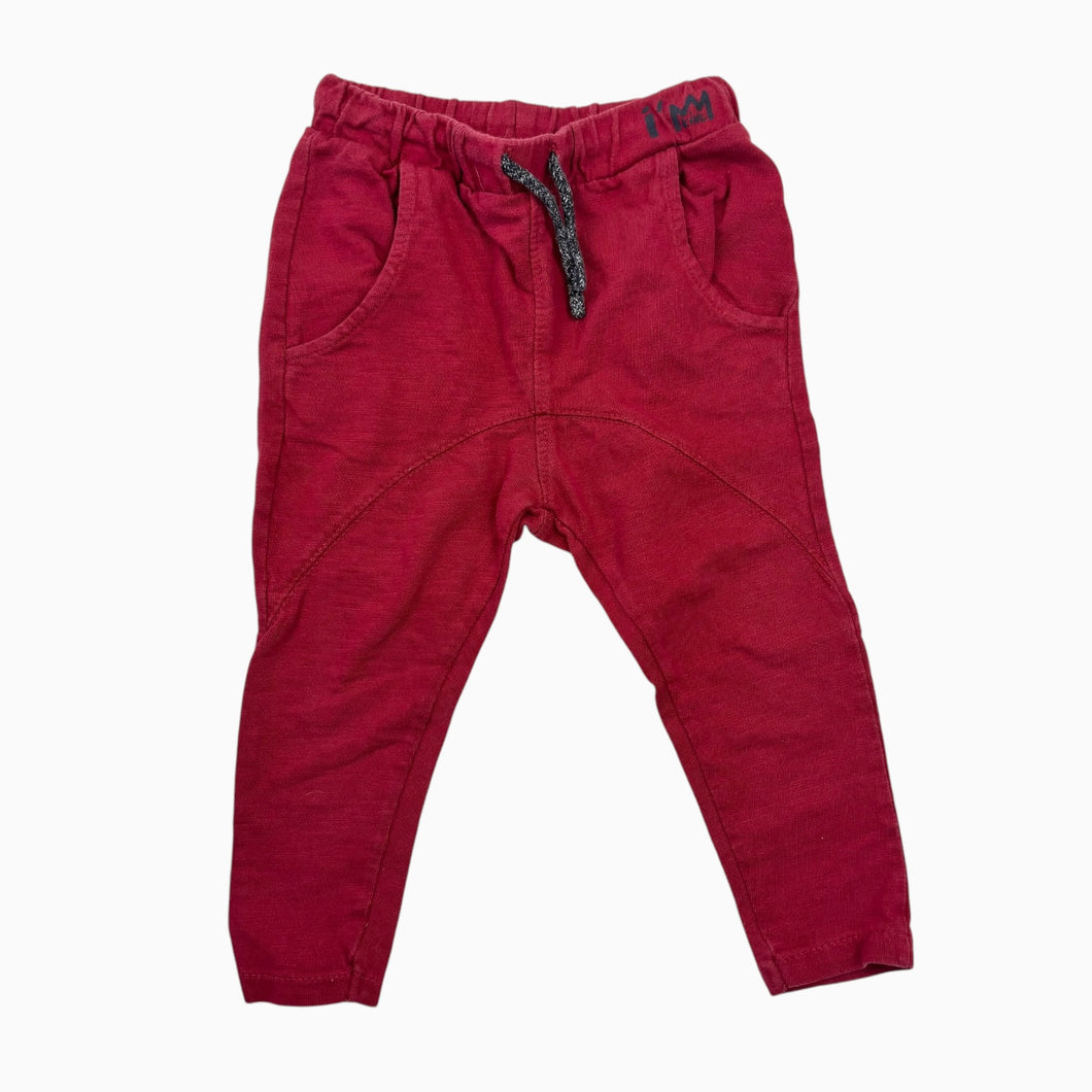 Pantalon de jogging canneberge en coton 2-3Y