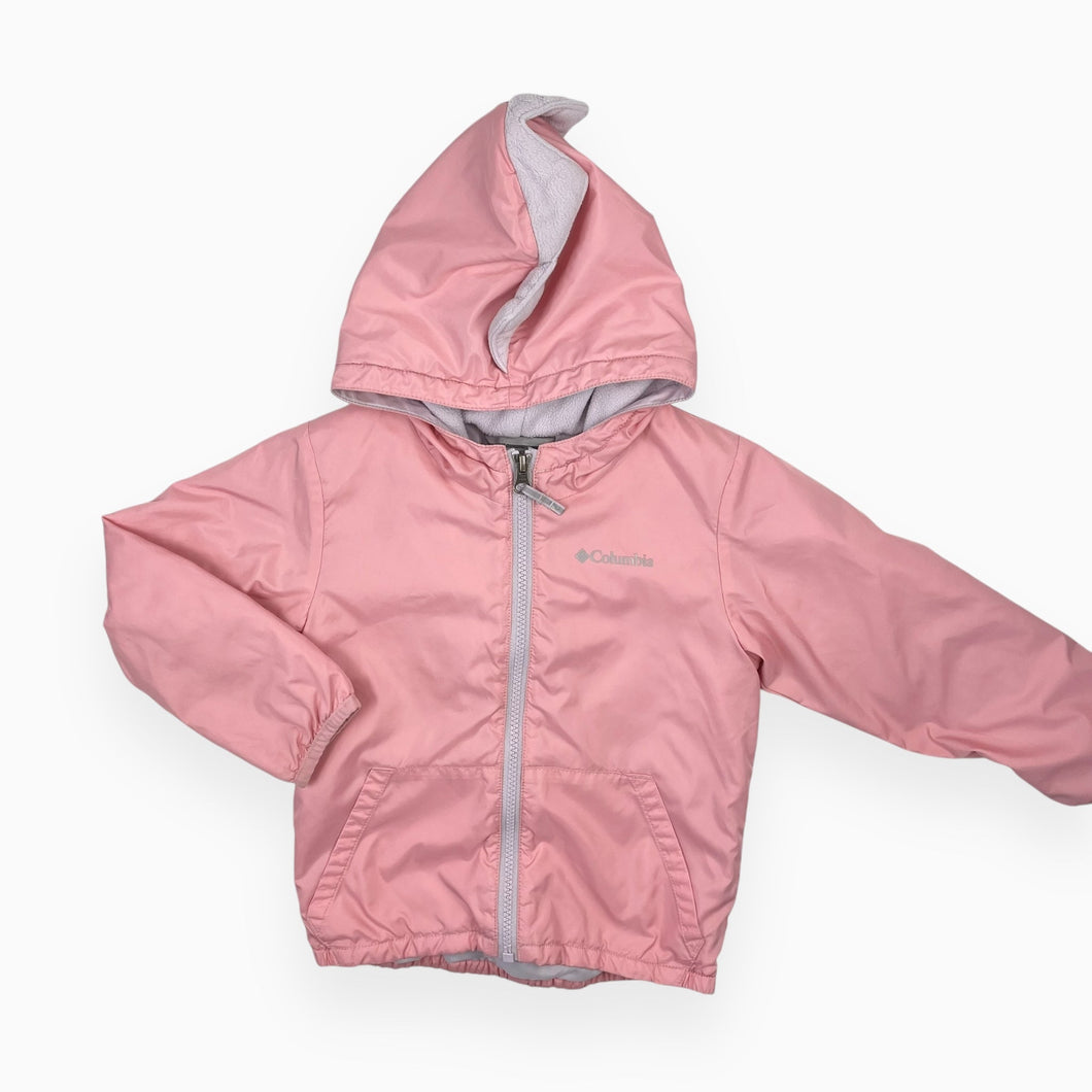 Manteau mi-saison rose doublé en polar 2Y