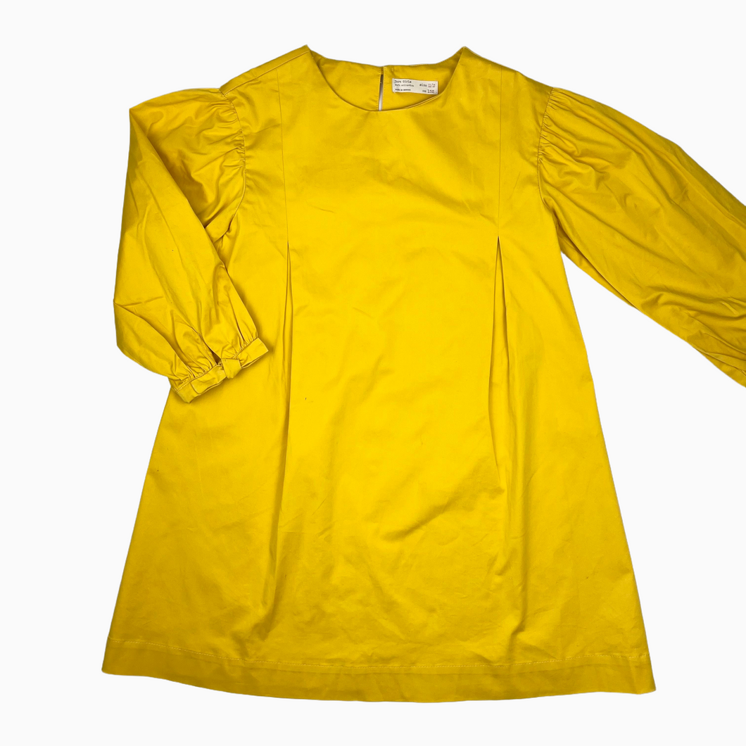 Robe jaune en coton épais 10-11Y