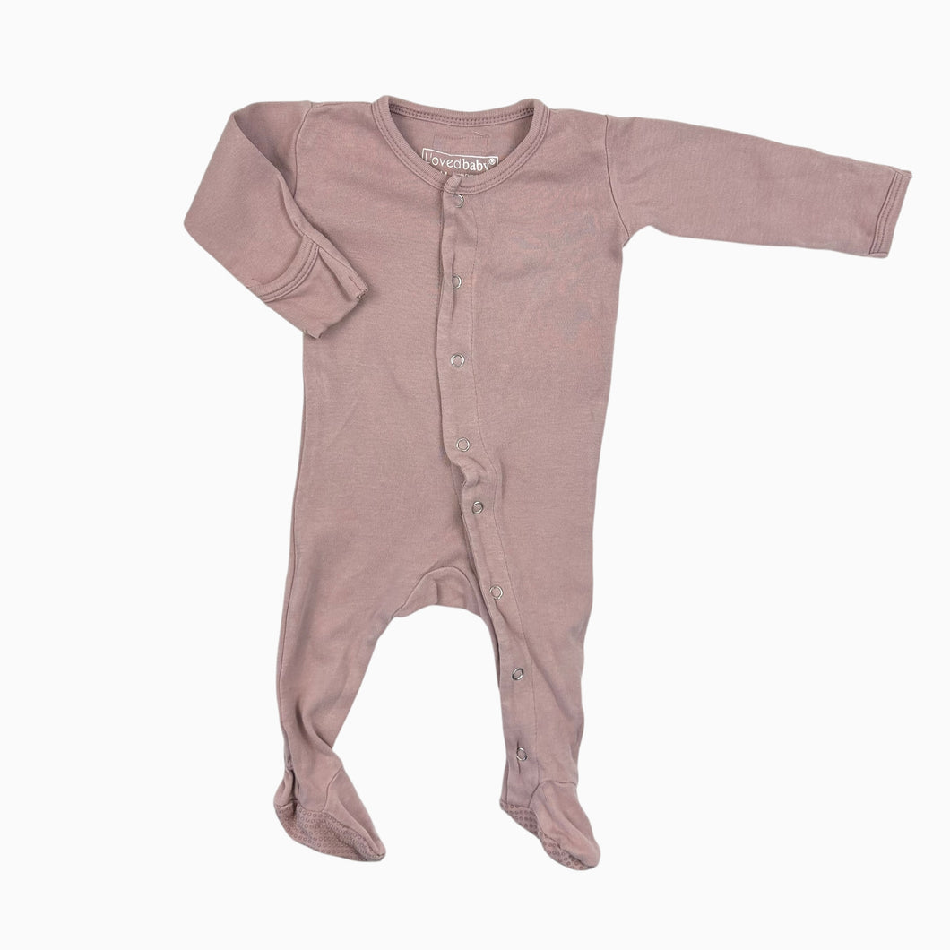 Pyjama lilas en coton bio 0-3M