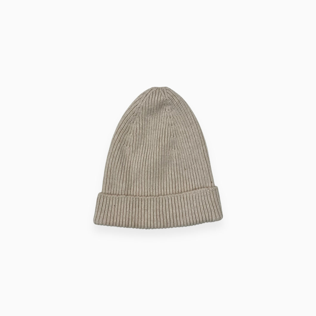 Tuque crème en tricot de laine de mérinos (18-24M)