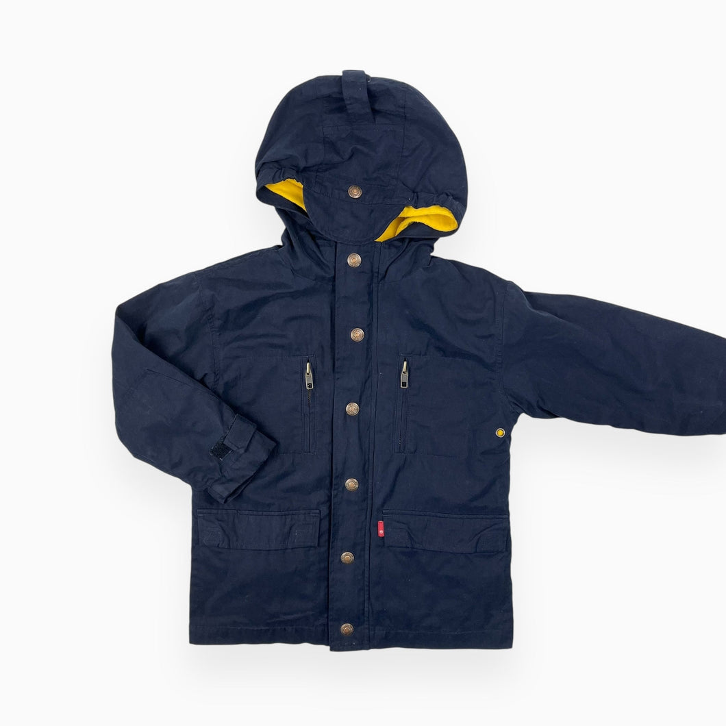 Manteau marine 3 en 1 avec hoodie jaune 5Y