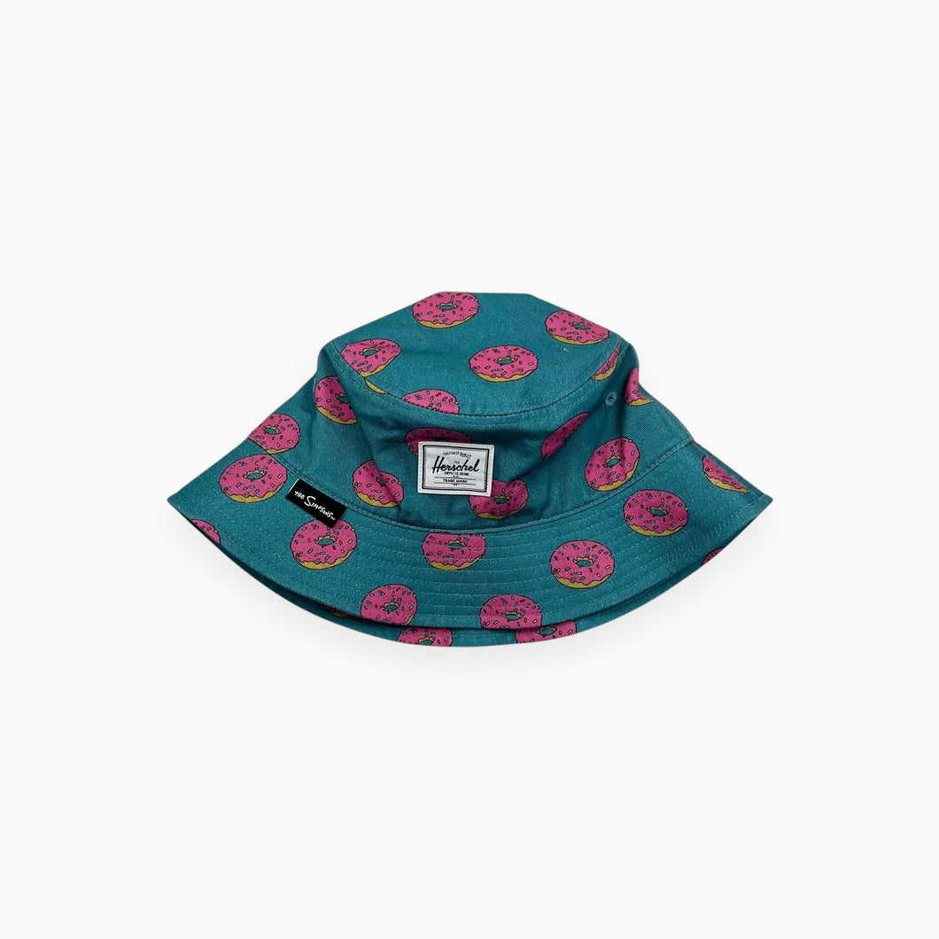 Chapeau bucket 'Norman' teal avec beignes S-M (58cm)