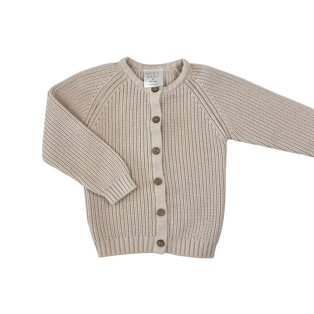 Cardigan beige en tricot de coton 2Y