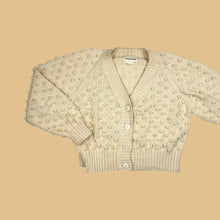 Load image into Gallery viewer, Cardigan vanille en tricot de coton pima pour femmes XS-S
