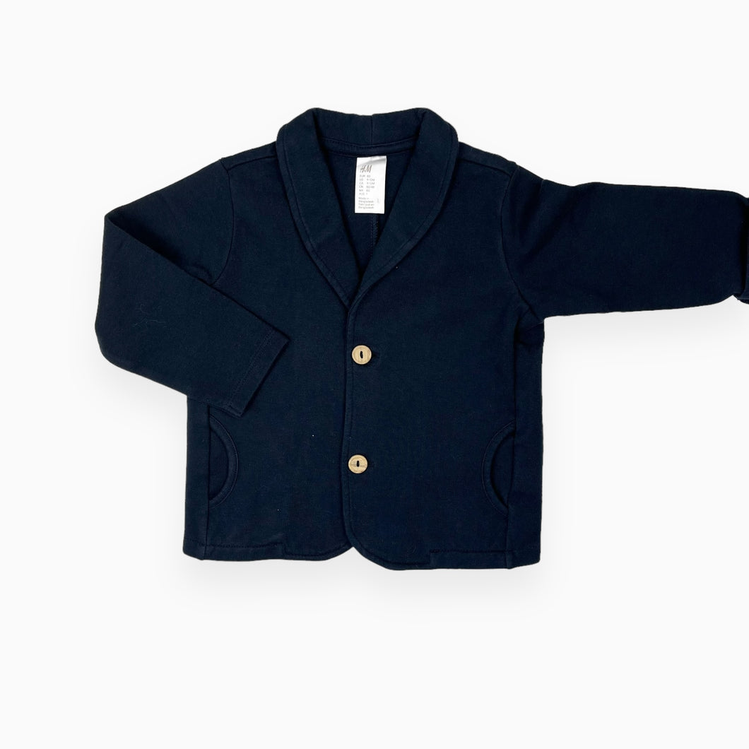 Blazer marine en coton et poly 9-12M