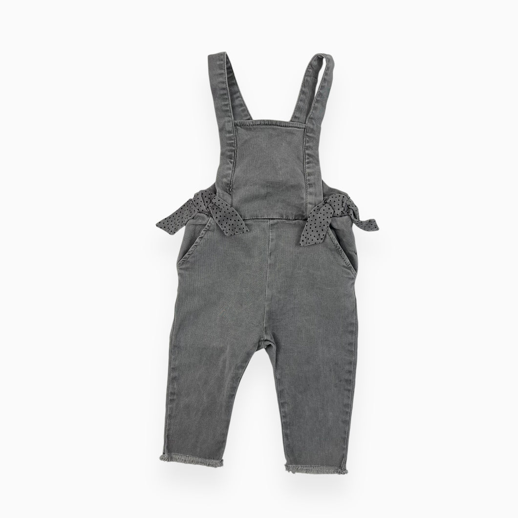 Salopette charcoal en lyocel et coton 9-12M