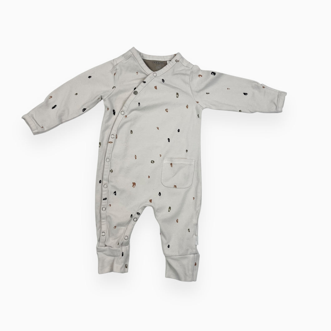 Pyjama en coton à imprimé tacheté 1-2M