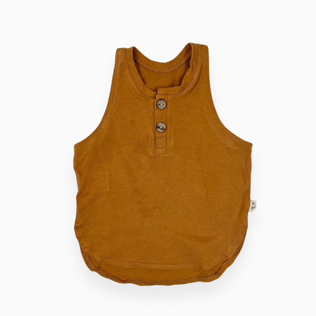 Cami caramel en viscose de bambou et coton bio et spandex 1-3Y