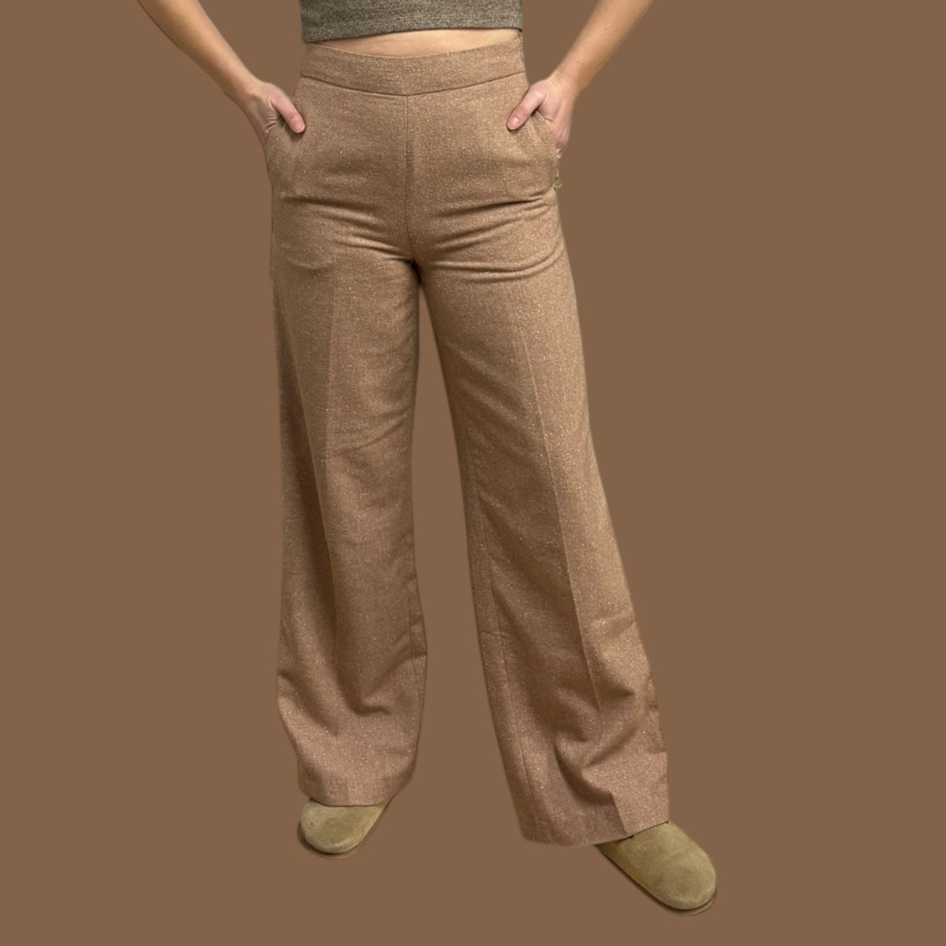 Pantalon biscuit conféttis 'Starwatcher' en poly et laine pour femmes S