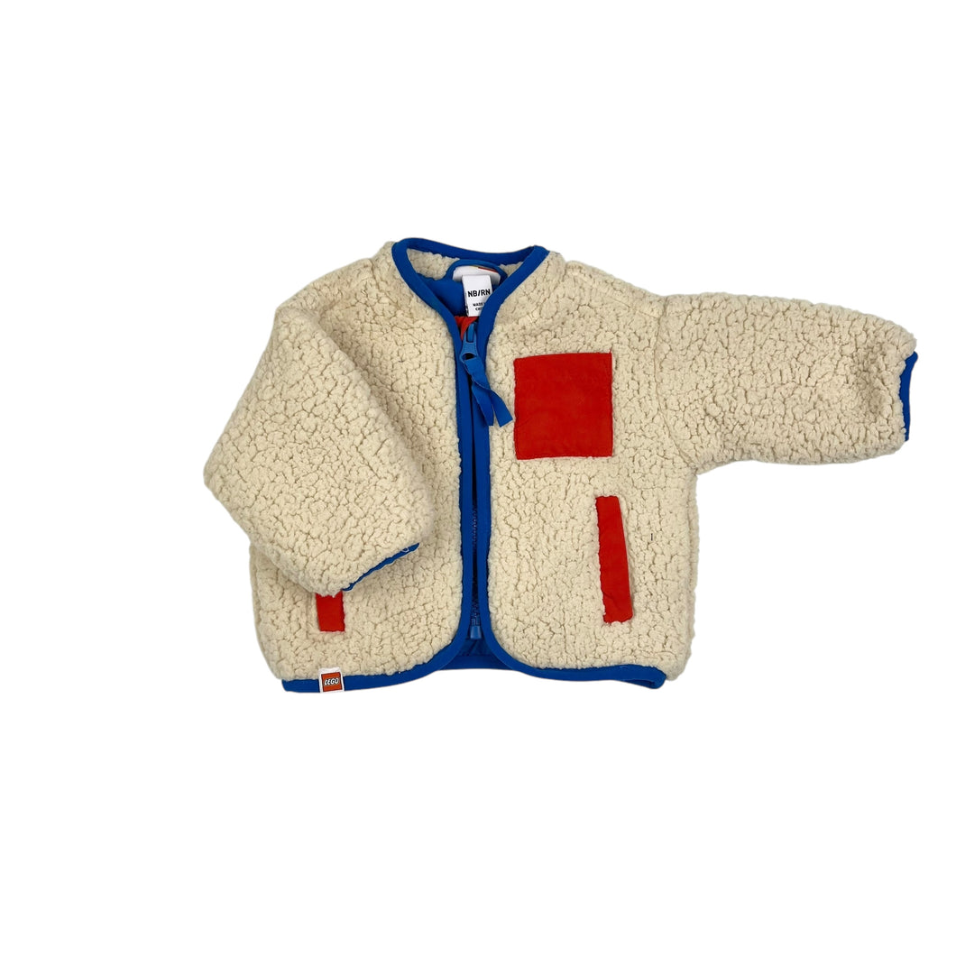 Veste en peluche colorblock en poly recyclé NB