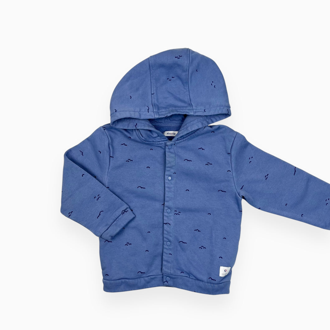 Veste à capuchon en coton ouaté à imprimé vague 3Y