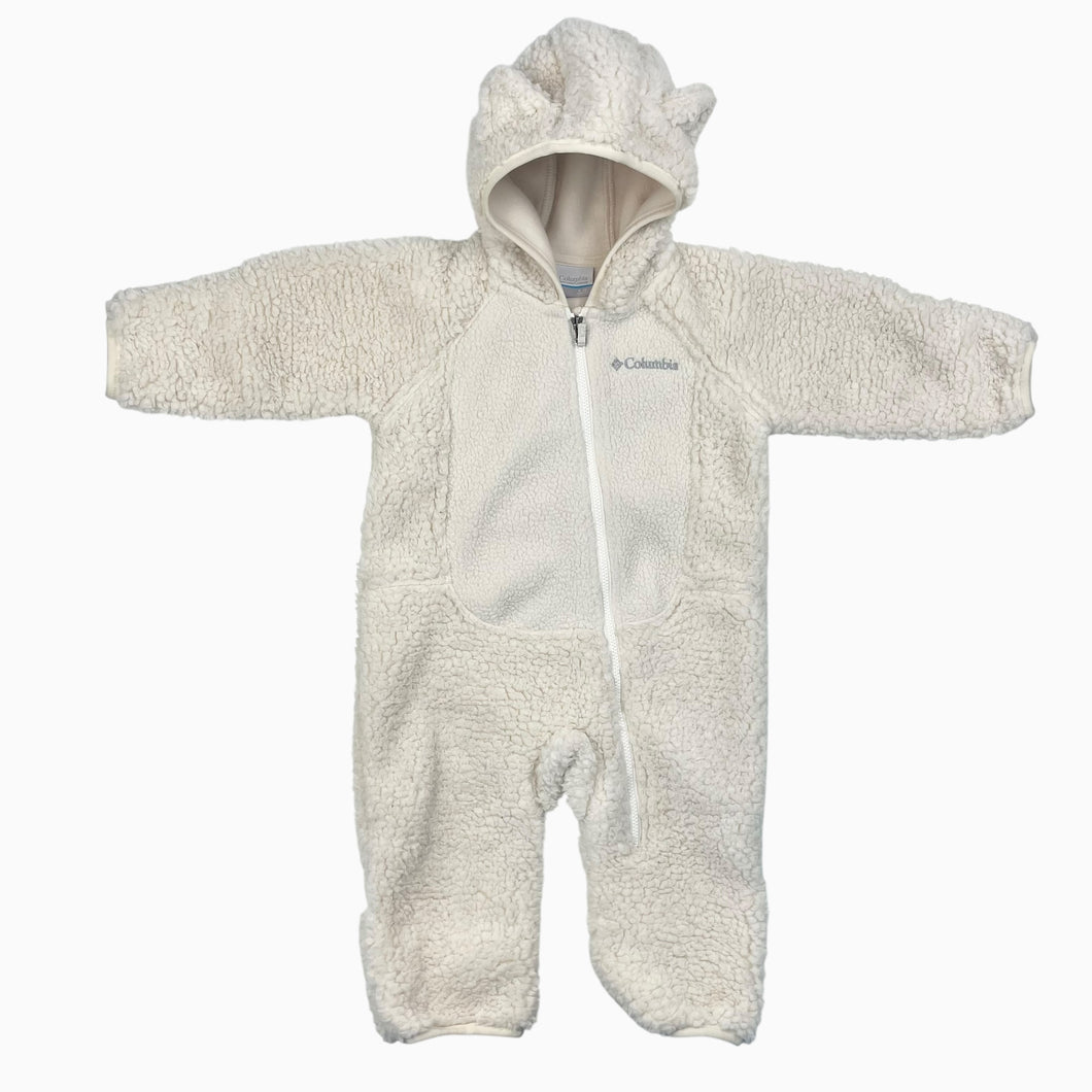 Combi crème en polar teddy mi-saison 6-12M