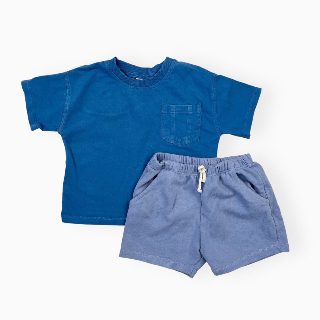 Ensemble t-shirt et short en coton 12-18M