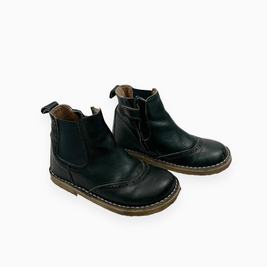 Bottines en cuir vert forêt 31EU