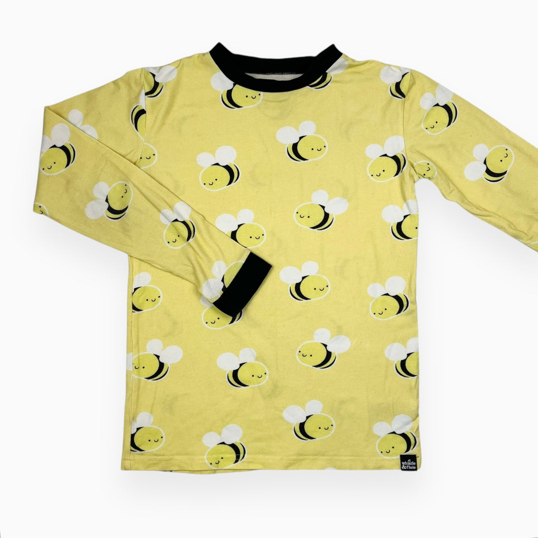 Pyjama jaune en bambou et coton motif abeille 11-12Y