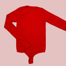 Charger l&#39;image dans la galerie, Bodysuit rouge manche longue pour femmes XS
