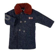 Load image into Gallery viewer, Manteau tweed doublure matelassé avec col amovible 5-6Y
