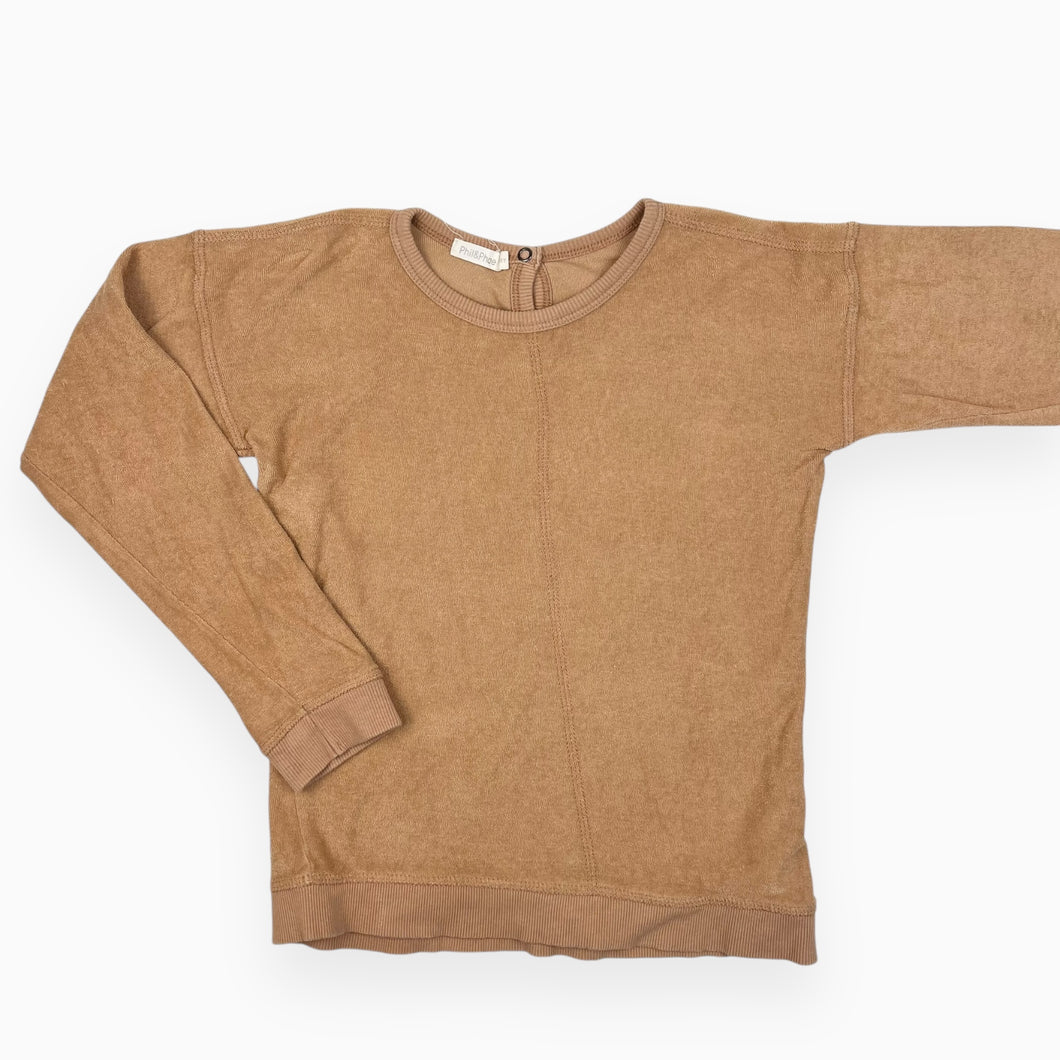 Pull terracotta en ratine de coton bio 8Y