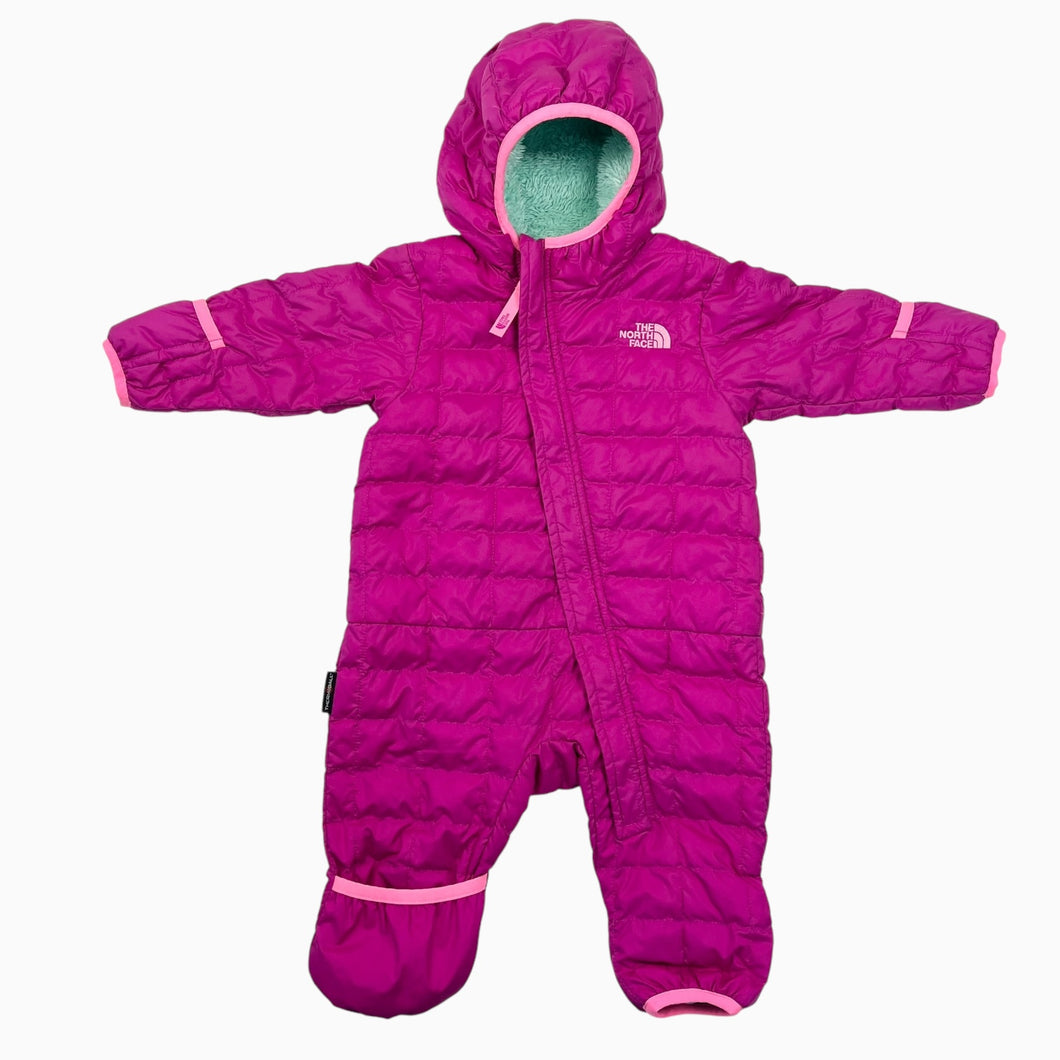 Habit de neige thermoball fuschia doublée en peluche 3-6M