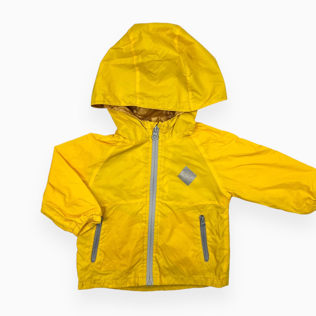 Manteau jaune soleil style coupe-vent en nylon 9-12M