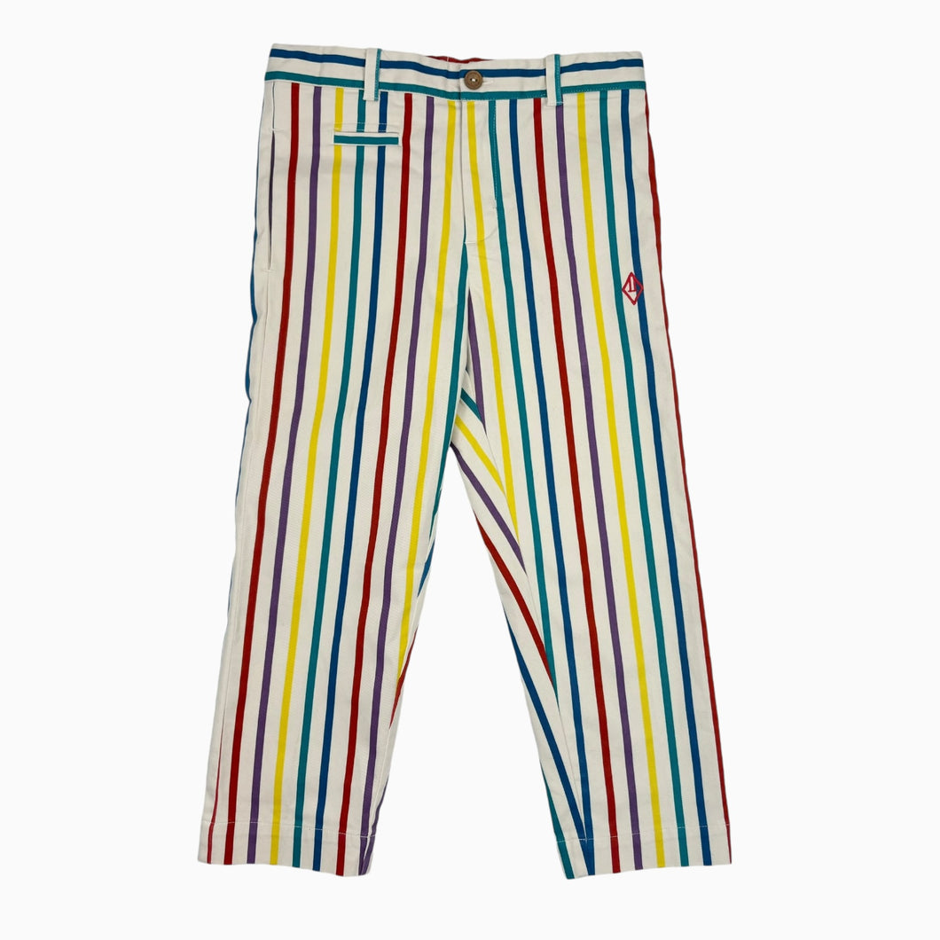 Pantalon en coton à rayures multicolores 8Y