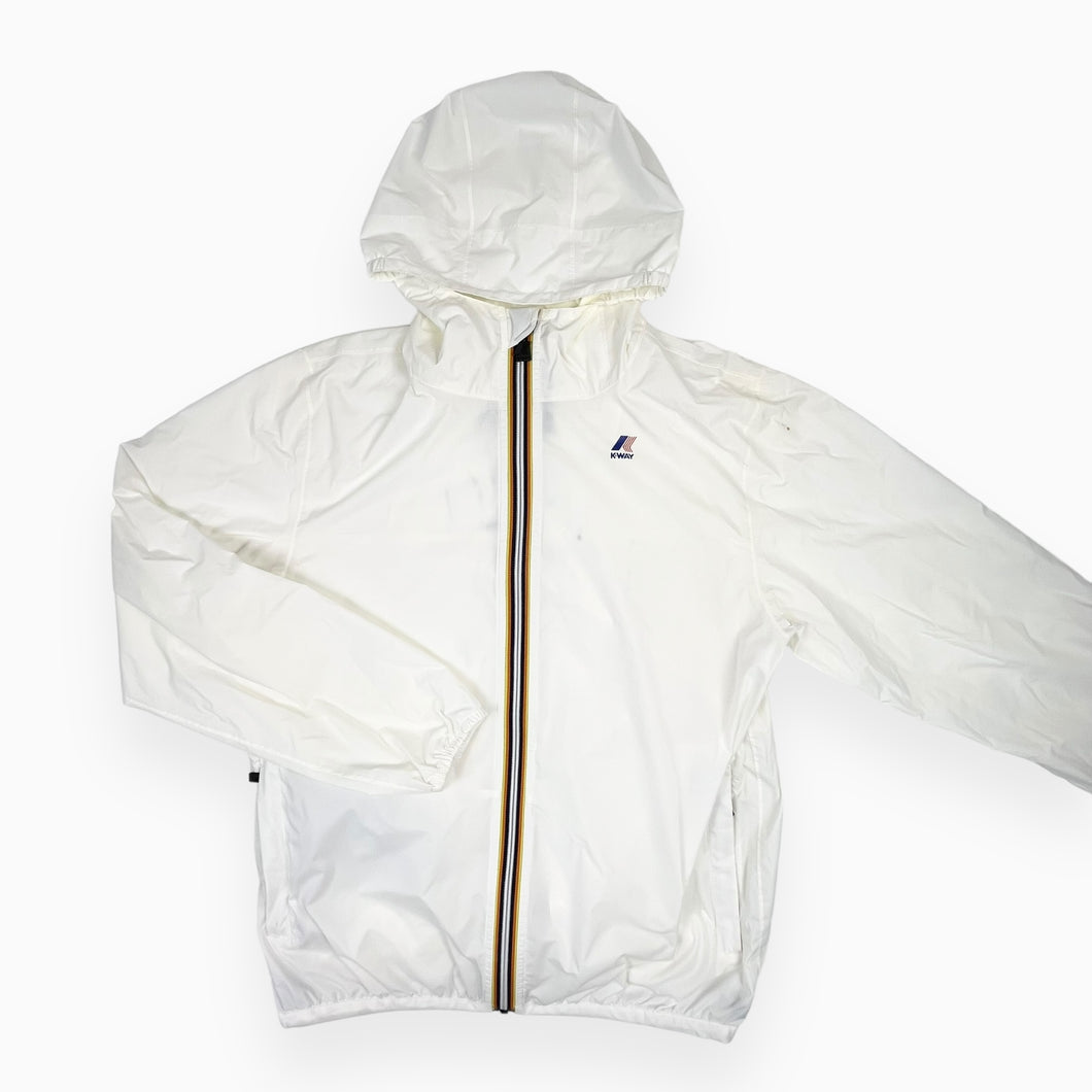 Manteau coupe-vent imperméable blanc 14Y (ou femmes XXS)