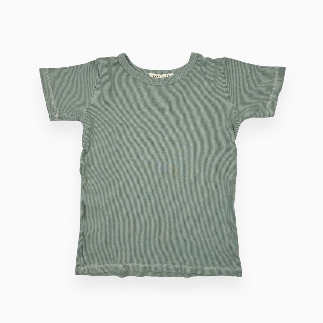 T-shirt vert menthe en rayonne de bambou et coton extensible 8-9Y