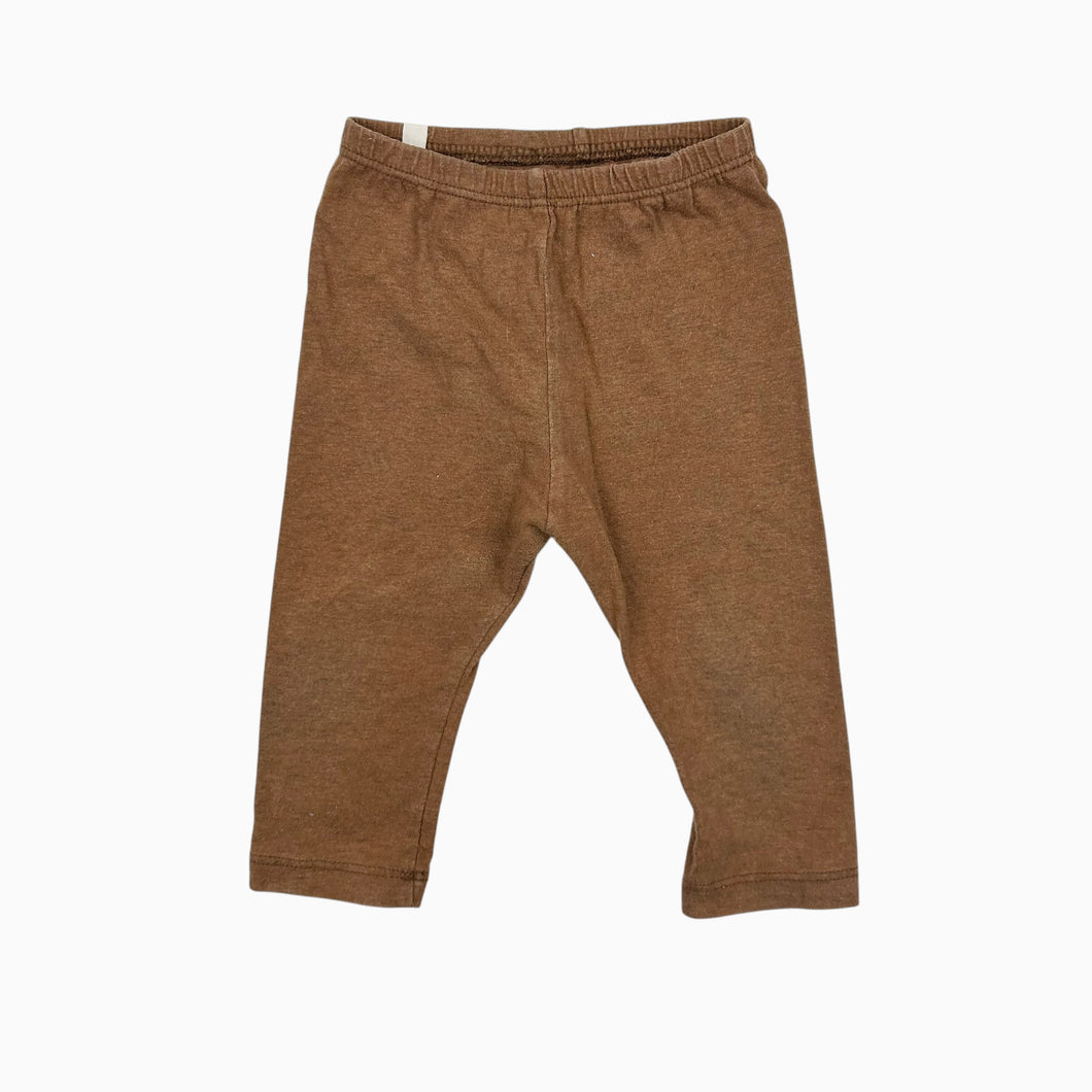 Legging marron en coton bio 6-12M