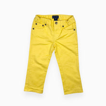 Load image into Gallery viewer, Pantalon jaune en coton extensible 4Y
