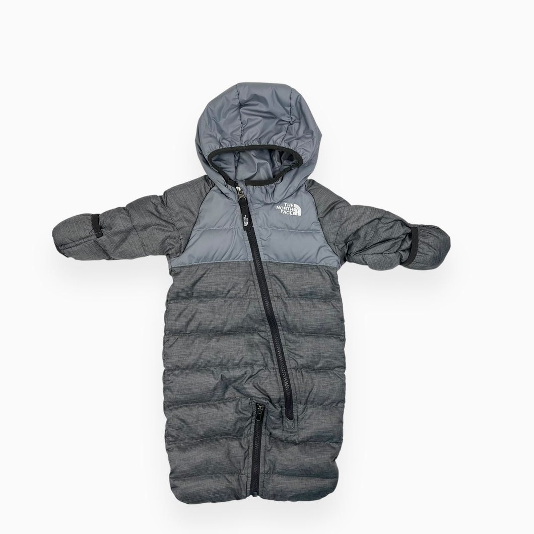 Habit de neige grise 'Bunting' style puffer 0-3M