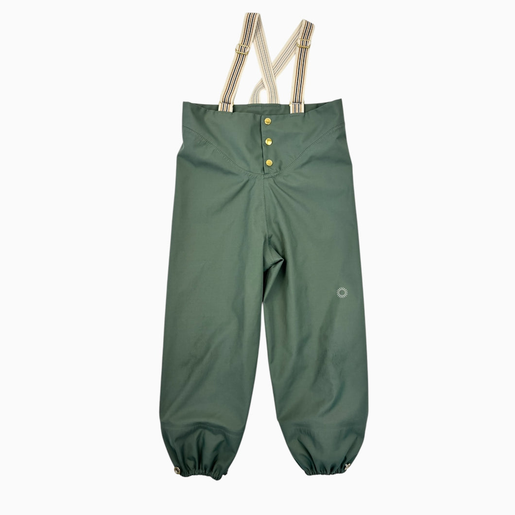 Pantalon de pluie vert en poly recyclé 2-4Y