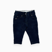 Load image into Gallery viewer, Jeans bleu foncé extensible 6M
