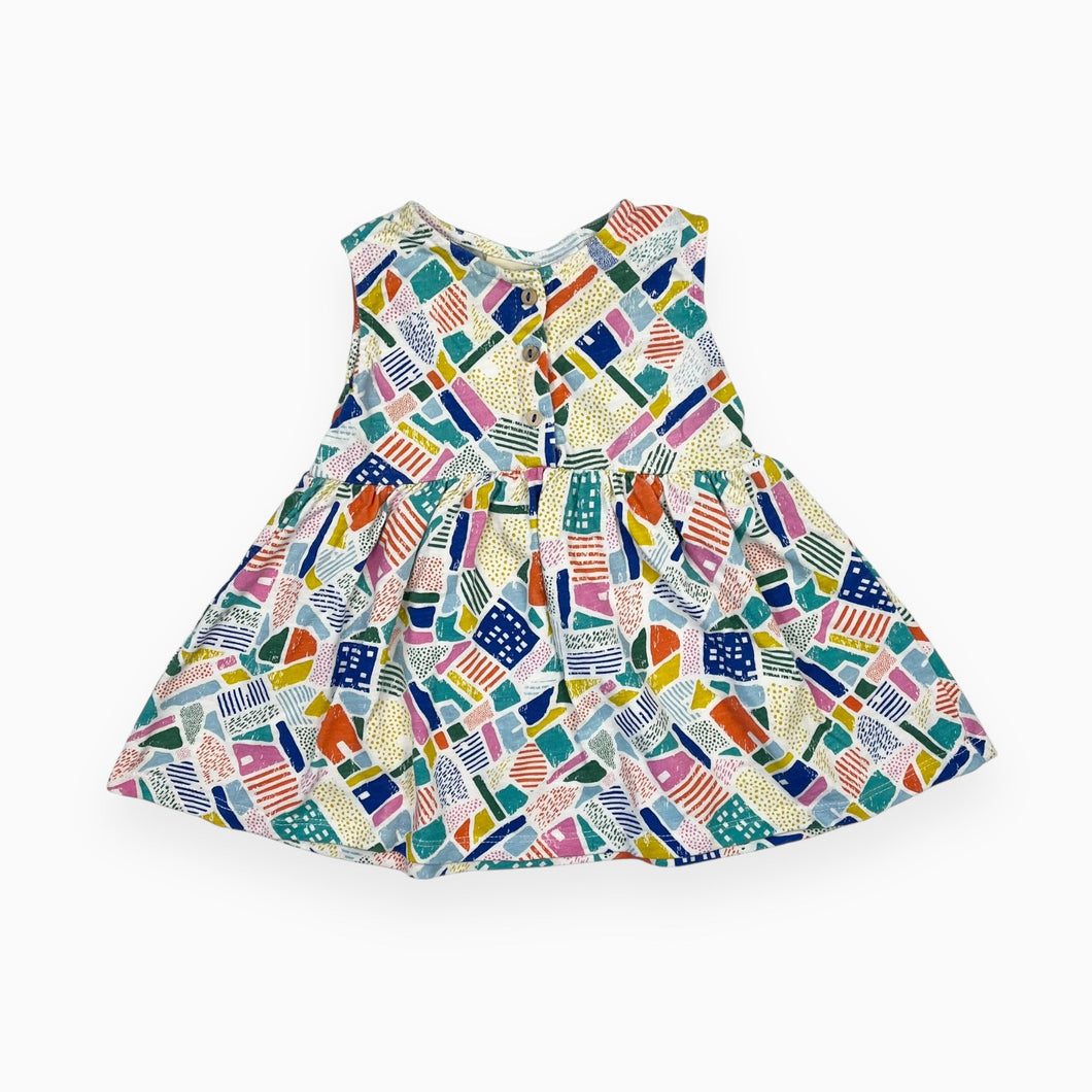 Robe en coton à imprimé multicolore 6-9M