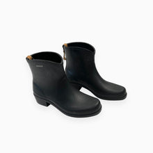 Load image into Gallery viewer, Bottes de pluie courte matte &#39;Équestre&#39; à talon pour femmes 39EU
