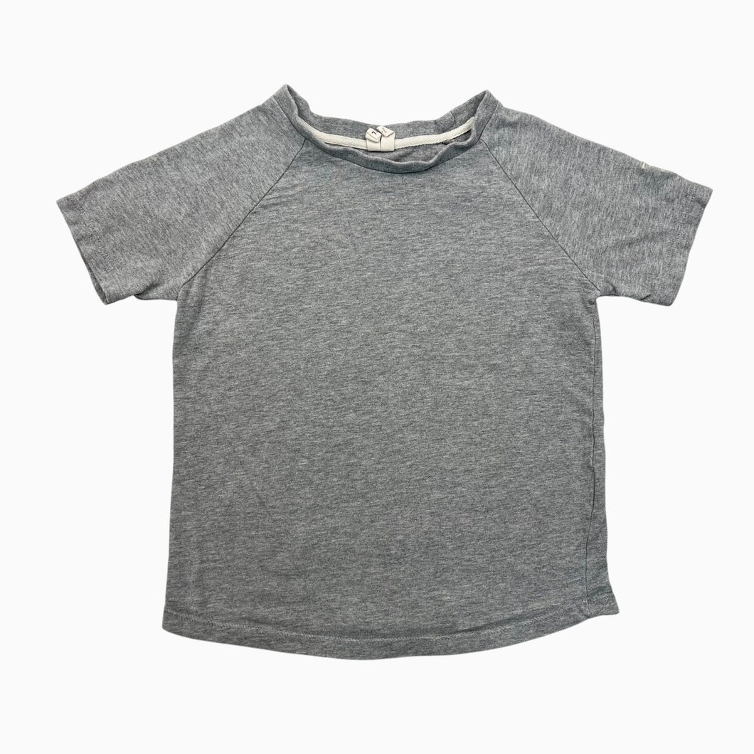 T-shirt gris chiné en coton bio 5-6Y