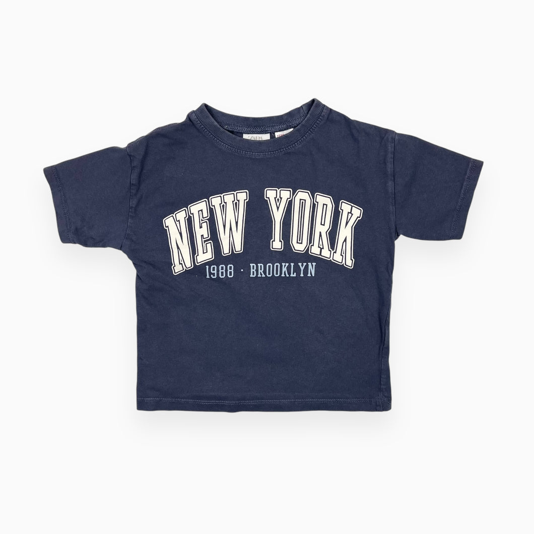 T-shirt indigo en coton 'New York 1988' 18-24M