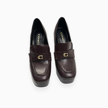 Charger l&#39;image dans la galerie, Loafer &#39;Ilyse&#39; en cuir cognac pour femmes 7US
