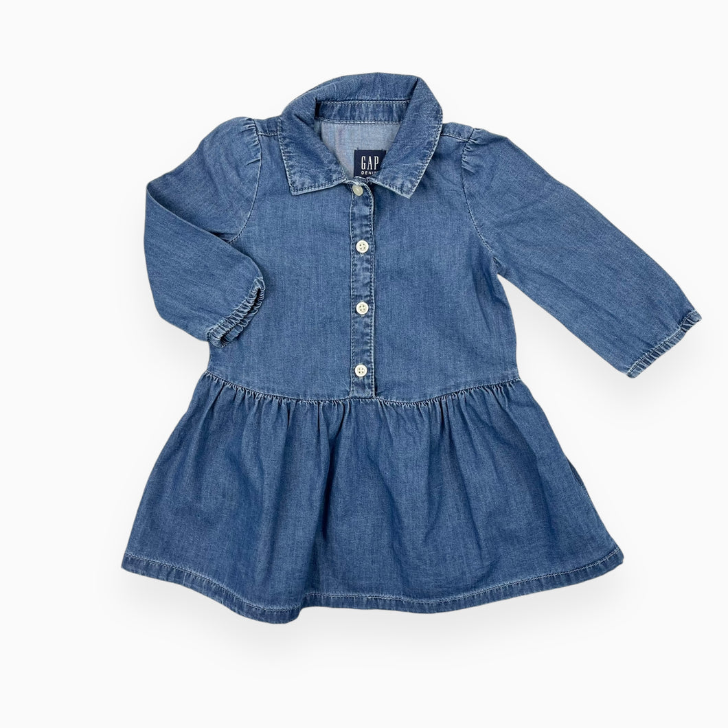 Robe en coton chambray 12-18M