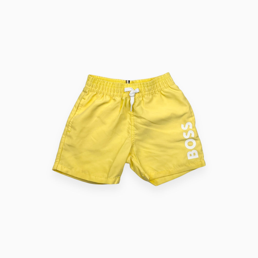 Maillot short jaune sorbet sans filet en poly 3Y