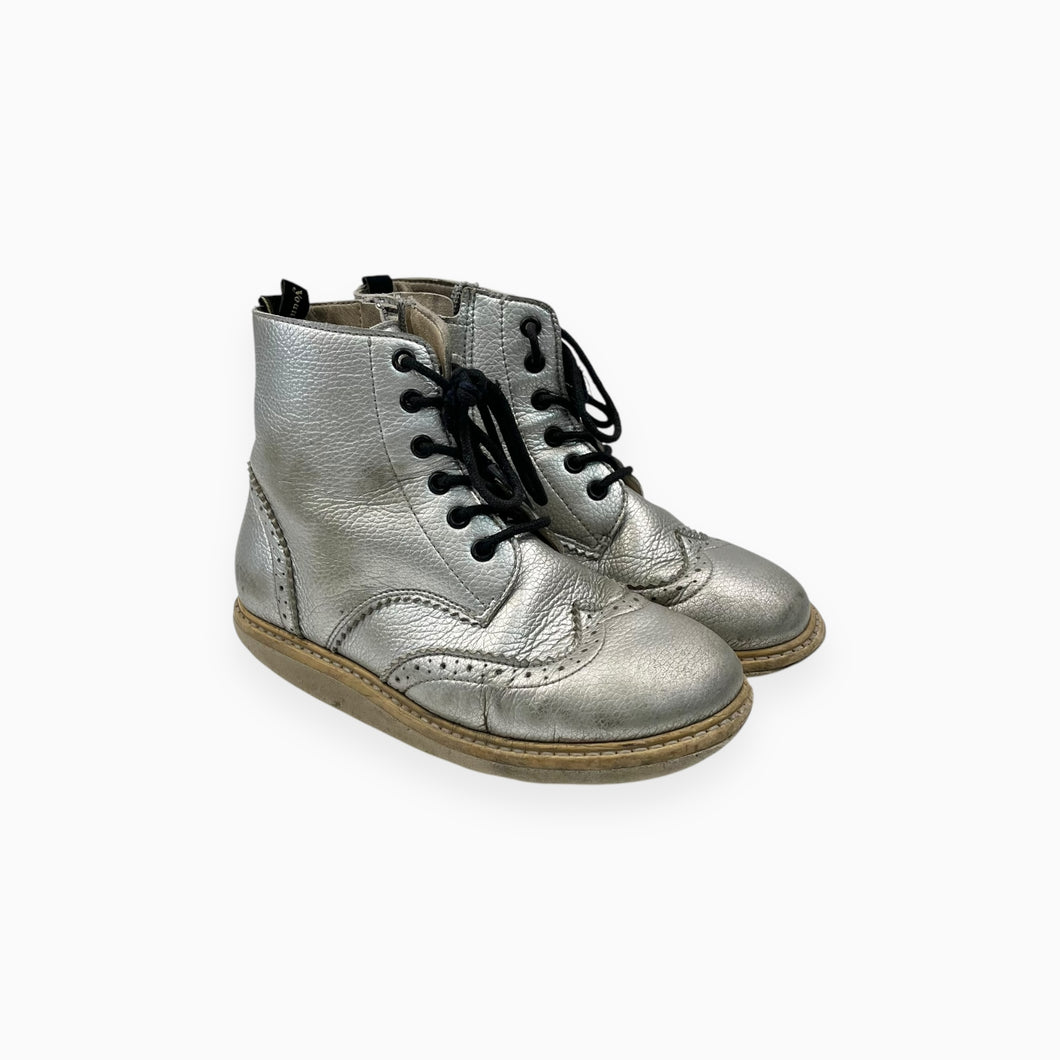 Bottes argentées en cuir vegan avec fermeture latérale 30 EUR