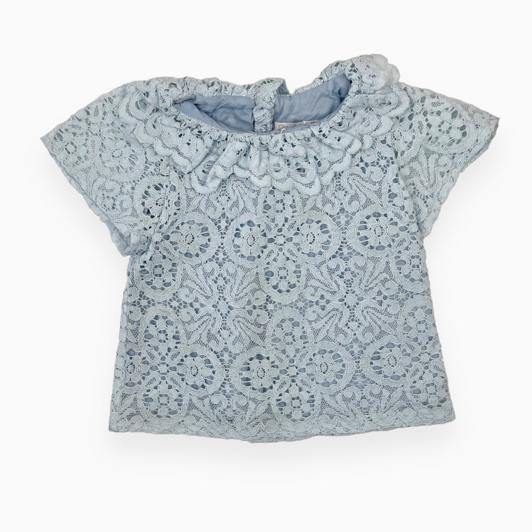 Blouse en dentelle doublée en coton 4Y