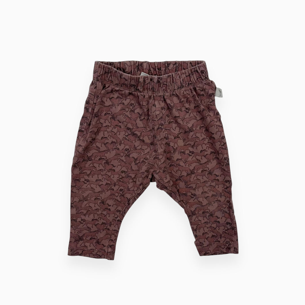 Legging raisin en coton à imprimé chevaux 6M