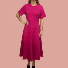 Load image into Gallery viewer, Robe maxi fuschia en coton, polyamide et élastane pour femmes M
