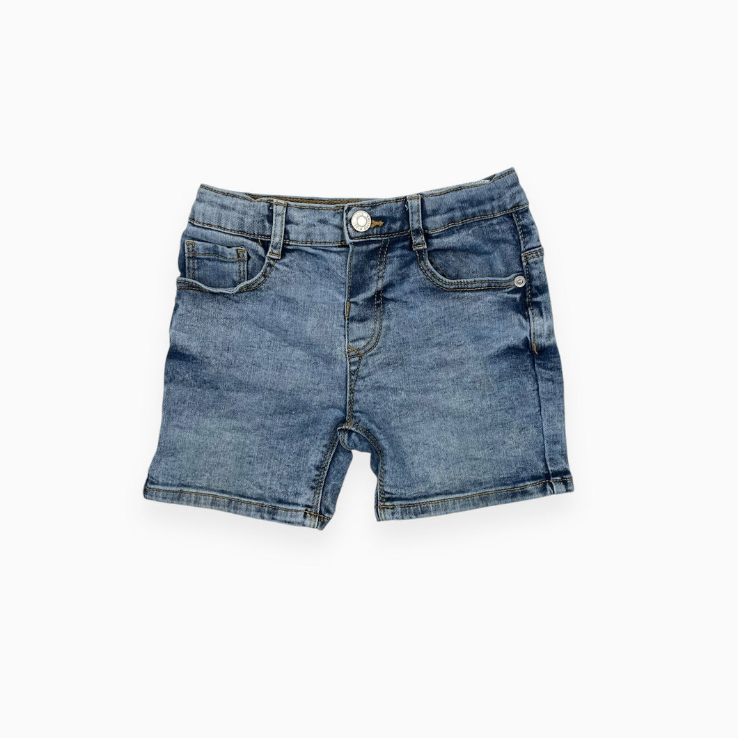 Short en denim à taille ajustable 12-18M