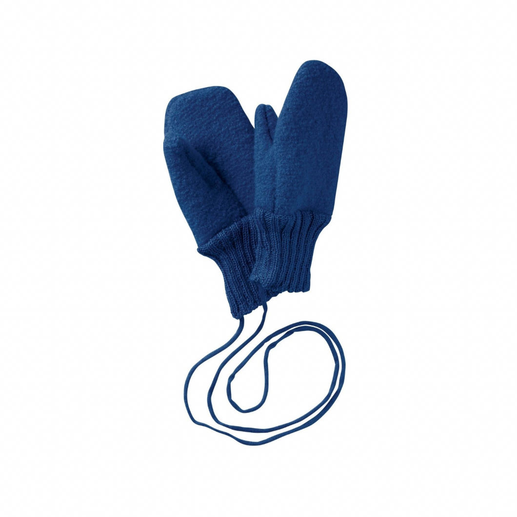 Boiled Wool Gloves | Navy (4-12M)